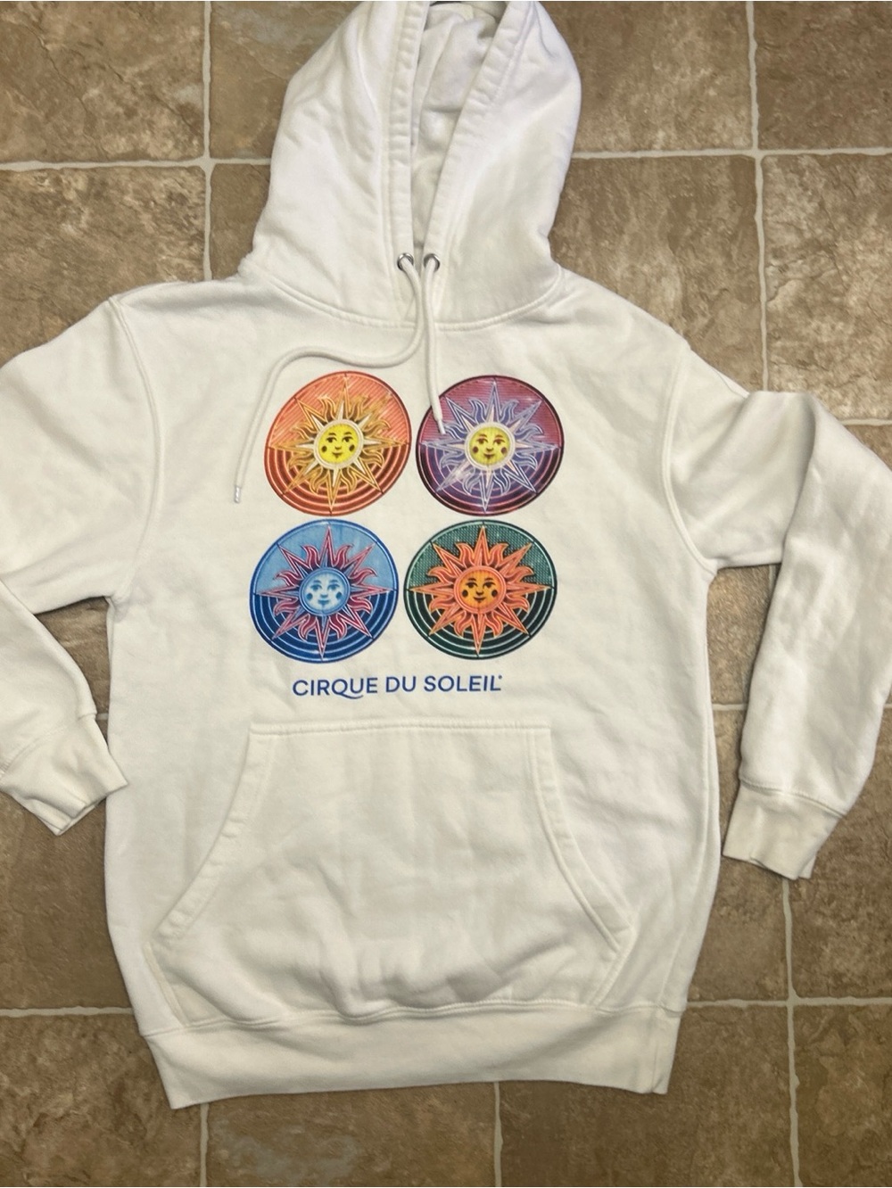 Vintage Y2K 2000s Men's Cirque Du Soleil Hoodie  Celestial Four-SunPullover Sz S